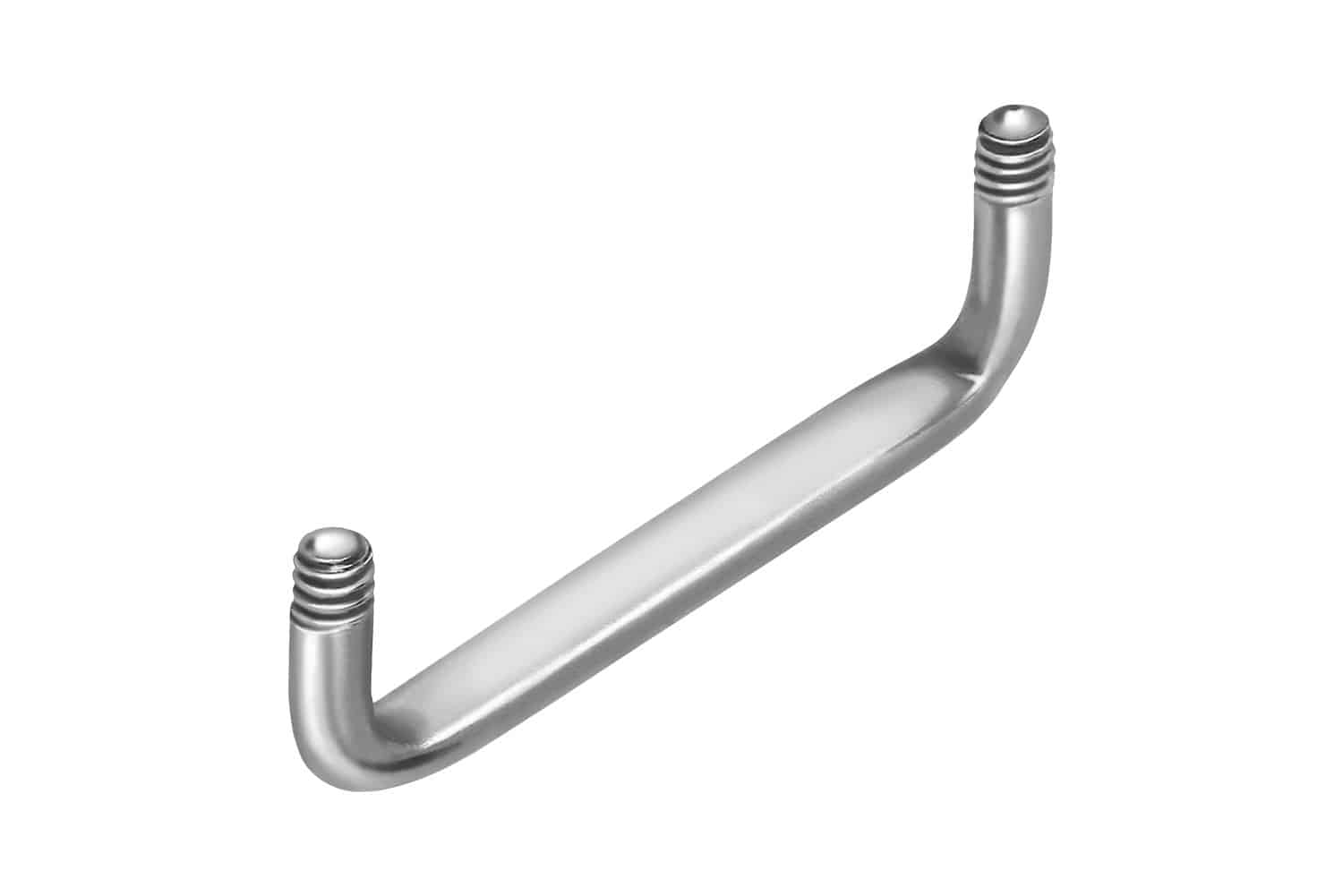 Titan Surface Barbell Piercing FLACH (90 Grad) ohne Kugeln